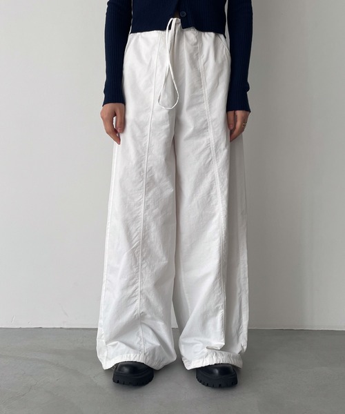 CANAL JEAN（キャナルジーン）の「RED CHOP WORKS　コットンナイロンドローストリングパンツ（その他パンツ・レディース・ブラック/ホワイト・ONE SIZE）」の10枚目の写真