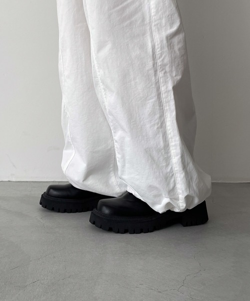 CANAL JEAN（キャナルジーン）の「RED CHOP WORKS　コットンナイロンドローストリングパンツ（その他パンツ・レディース・ブラック/ホワイト・ONE SIZE）」の14枚目の写真