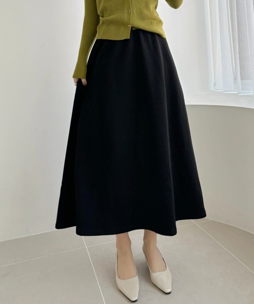 COCOMOMO（ココモモ）の「裏起毛フレアロングスカート（スカート・レディース・ネイビー/ブラウン/カーキ/ブラック・L/M）」の20枚目の写真