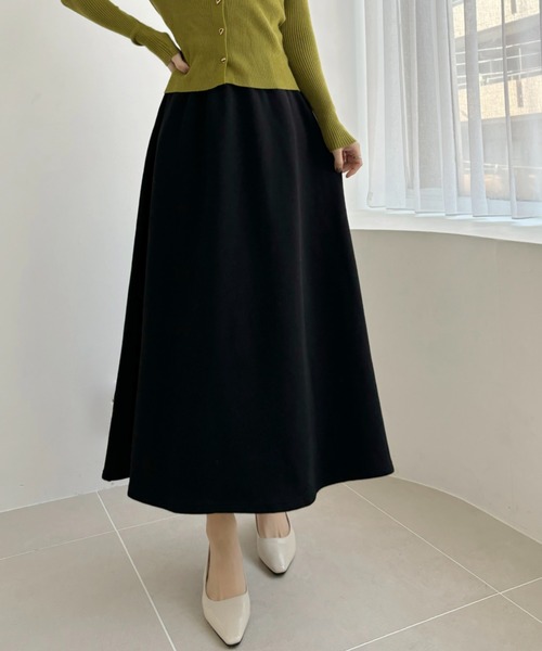 COCOMOMO（ココモモ）の「裏起毛フレアロングスカート（スカート・レディース・ネイビー/ブラウン/カーキ/ブラック・L/M）」の21枚目の写真