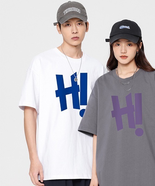 almo(アルモ)の「Hi!プリントオーバーサイズ半袖Tシャツ(NEZ)(Tシャツ/カットソー・レディース・ブラック/ホワイト・FREE)」の5枚目の写真