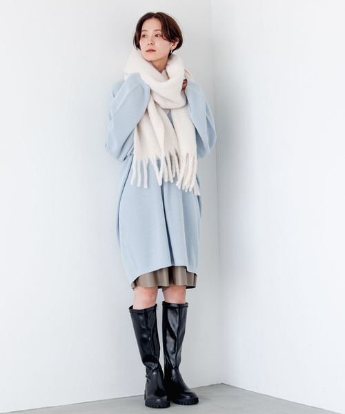 LEPSIM（レプシィム）の「14ゲージ深Vネックチュニックワンピース　906182（チュニック・レディース・ブラック/ライトブルー/グレイッシュベージュ・FREE）」の17枚目の写真