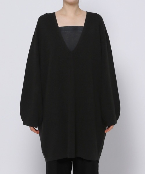 LEPSIM（レプシィム）の「14ゲージ深Vネックチュニックワンピース　906182（チュニック・レディース・ブラック/ライトブルー/グレイッシュベージュ・FREE）」の18枚目の写真