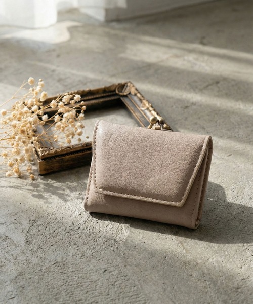 FUNALIVE（ファンアライブ）の「Pisoraro シュリンク　がま口ミニ財布（財布・レディース・ブラック/パイソン/ブラウン/ベージュ・FREE）」の3枚目の写真