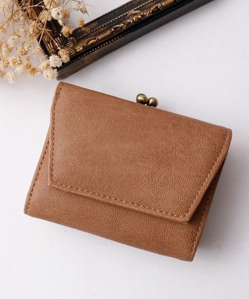 FUNALIVE（ファンアライブ）の「Pisoraro シュリンク　がま口ミニ財布（財布・レディース・ブラック/パイソン/ブラウン/ベージュ・FREE）」の2枚目の写真