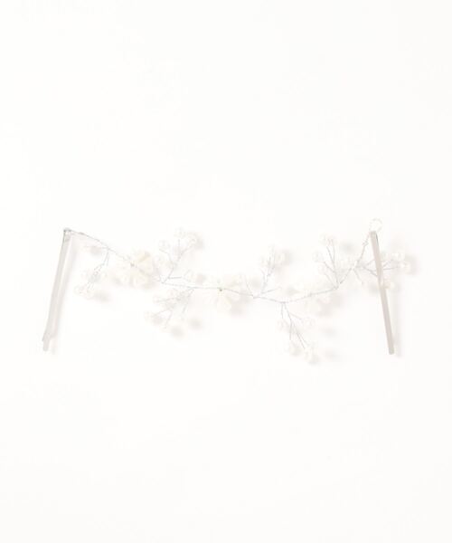 Cupid Heart（キューピッドハート）の「【Cupid Heart】結婚式アクセ！パール×フラワーヘッドドレス(ハーフ)（その他ヘアアクセサリー・レディース・シルバー・MEDIUM）」の16枚目の写真