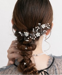Cupid Heart | 【Cupid Heart】結婚式アクセ!パール×フラワーヘッドドレス(ハーフ)(その他ヘアアクセサリー)