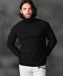 【WEB限定】ヘリンボーンJQタートルネックニット