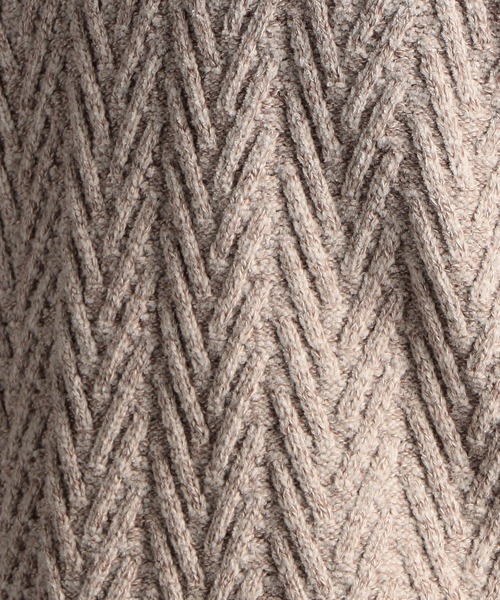 HIDEAWAYS NICOLE（ハイダウェイニコル）の「【WEB限定】ヘリンボーンJQタートルネックニット（ニット/セーター・メンズ・ホワイト×ブラック/ボルドー/オレンジ/ベージュ系その他/ブラック×グレー/ホワイト×ライトグレー・X-LARGE/LARGE/MEDIUM）」の15枚目の写真