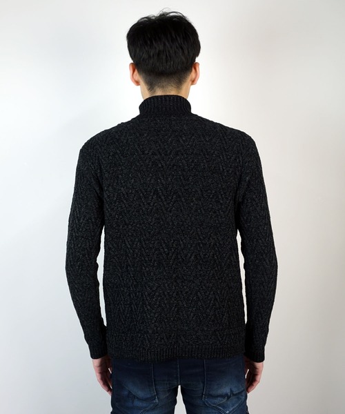 【WEB限定】ヘリンボーンJQタートルネックニット（ニット/セーター）｜HIDEAWAYS NICOLE（ハイダウェイニコル）