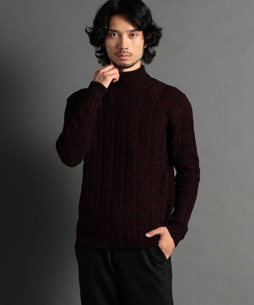 【WEB限定】ヘリンボーンJQタートルネックニット（ニット/セーター）｜HIDEAWAYS NICOLE（ハイダウェイニコル）