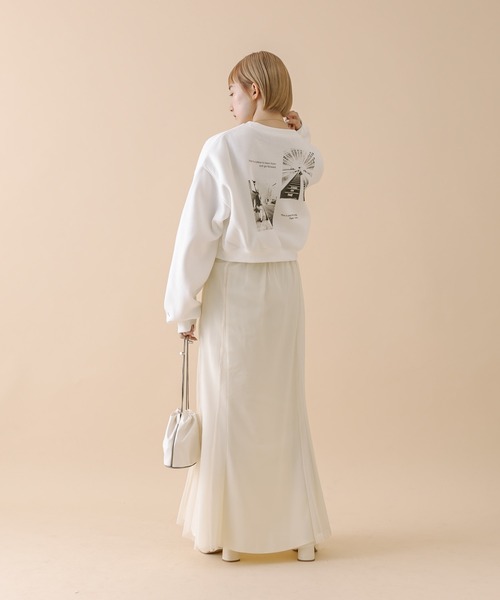 mline（エムライン）の「[mline]フォトショートスウェット（スウェット・レディース・オフホワイト/ネイビー/グレー・FREE）」の7枚目の写真