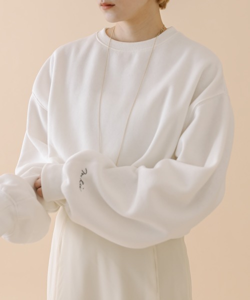 mline（エムライン）の「[mline]フォトショートスウェット（スウェット・レディース・オフホワイト/ネイビー/グレー・FREE）」の4枚目の写真