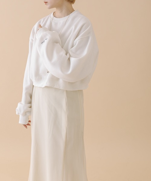 mline（エムライン）の「[mline]フォトショートスウェット（スウェット・レディース・オフホワイト/ネイビー/グレー・FREE）」の8枚目の写真