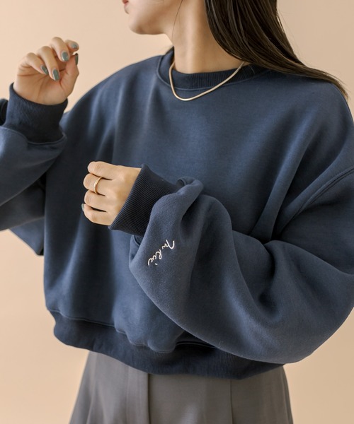 mline（エムライン）の「[mline]フォトショートスウェット（スウェット・レディース・オフホワイト/ネイビー/グレー・FREE）」の10枚目の写真