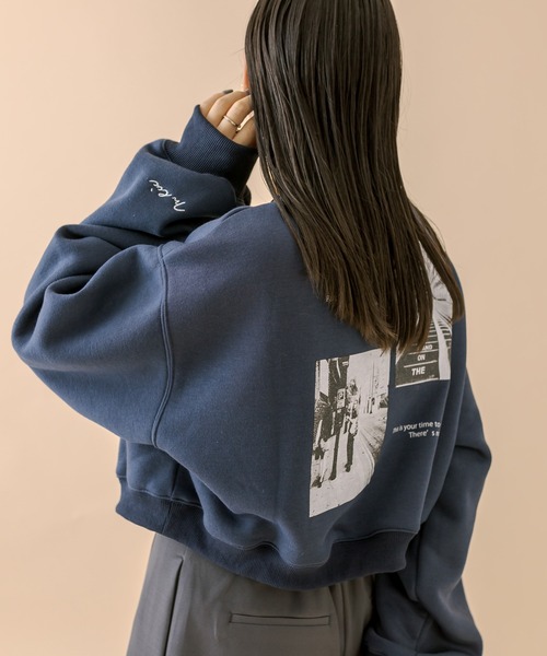 mline（エムライン）の「[mline]フォトショートスウェット（スウェット・レディース・オフホワイト/ネイビー/グレー・FREE）」の13枚目の写真