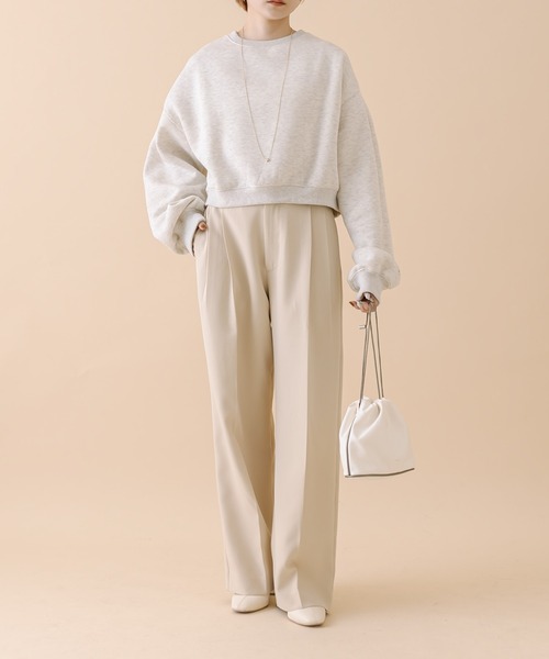 mline（エムライン）の「[mline]フォトショートスウェット（スウェット・レディース・オフホワイト/ネイビー/グレー・FREE）」の18枚目の写真