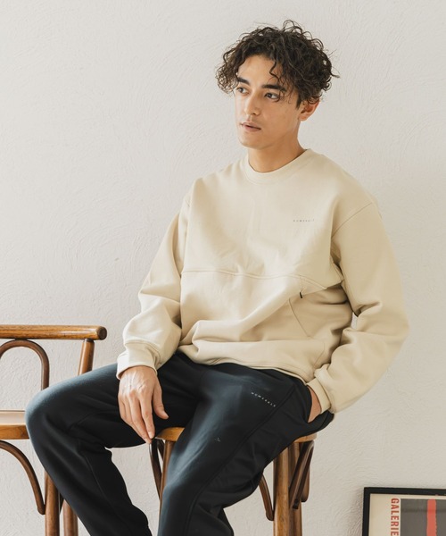 NUMERALS（ヌメラルズ）の「[NUMERALS]WARMクルーネックスウェット（スウェット・メンズ・ブラック/オフホワイト/ボルドー・MEDIUM/LARGE/X-LARGE）」の2枚目の写真