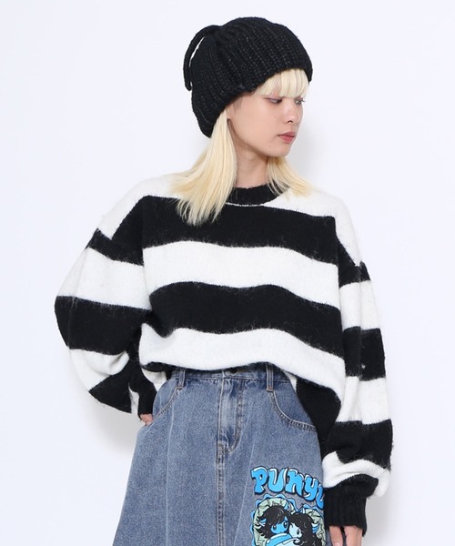 PUNYUS(プニュズ)の「耳付きニットキャップ(ニットキャップ/ビーニー・レディース・ホワイト/ブラック/グレー・FREE)」の17枚目の写真