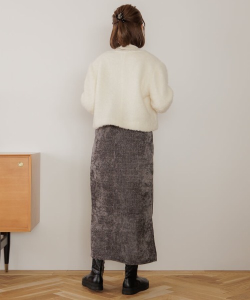 flower（フラワー）の「グリッターニットスカート（スカート・レディース・グレー/ブラック・FREE）」の22枚目の写真