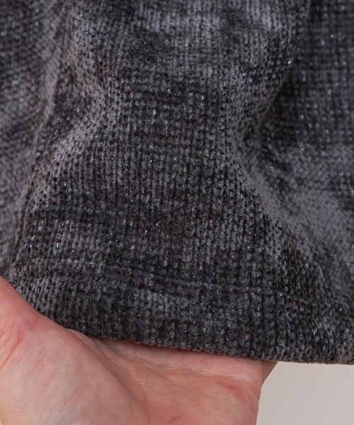 flower（フラワー）の「グリッターニットスカート（スカート・レディース・グレー/ブラック・FREE）」の4枚目の写真