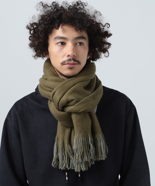 BAYFLOW（ベイフロー）の「ボリュームマフラー（マフラー・メンズ・グレー/ベージュ/ブラック/カーキ・FREE）」の8枚目の写真