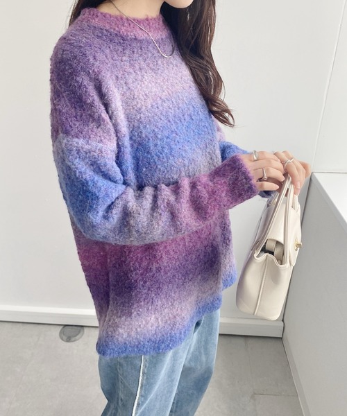 United store(ユナイテッドストア)の「グラデーションルーズセーター(ニット/セーター・レディース・チャコール/パープル/ブルー・FREE)」の22枚目の写真