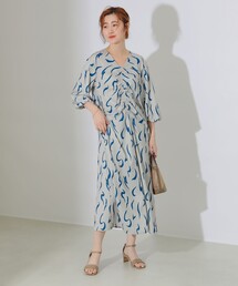 【玉城ティナ着用】B:MING by BEAMS アートプリント ワンピース B:MING by BEAMS（ビーミングバイビームス）の「【玉城ティナ