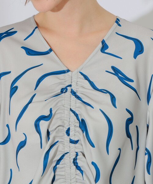B:MING by BEAMS(ビーミングバイビームス)の「【玉城ティナさん着用】B:MING by BEAMS / アート プリント ワンピース(ワンピース・レディース・ブラウン系その他/ネイビー・MEDIUM/SMALL)」の19枚目の写真