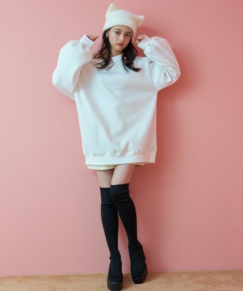 Lovilyn（ラヴィリン）の「猫耳シャギーニット帽（ニット