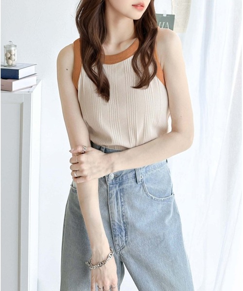 classicalelf(クラシカルエルフ)の「デコルテを美しく魅せる。オーガニックコットンランダムテレコアソートシンプルタンクトップ(タンクトップ・レディース・ホワイト/ホワイト系その他2/グレイッシュベージュ/ブラック/ホワイト系その他/ベージュ系その他・LARGE/SMALL/MEDIUM/X-LARGE)」の21枚目の写真