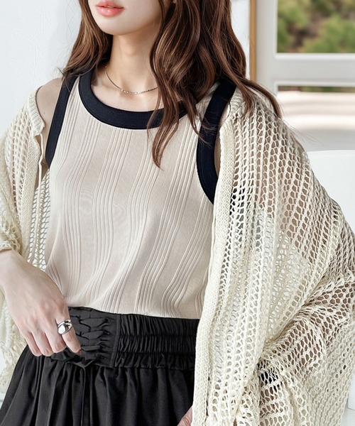 classicalelf(クラシカルエルフ)の「デコルテを美しく魅せる。オーガニックコットンランダムテレコアソートシンプルタンクトップ(タンクトップ・レディース・ホワイト/ホワイト系その他2/グレイッシュベージュ/ブラック/ホワイト系その他/ベージュ系その他・LARGE/SMALL/MEDIUM/X-LARGE)」の19枚目の写真