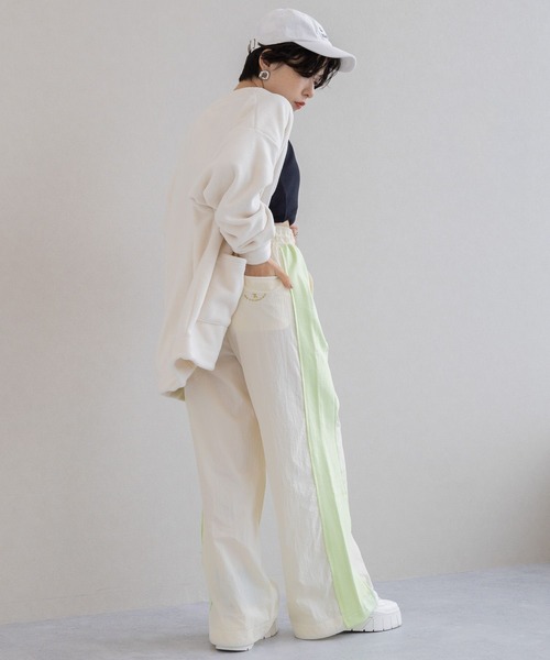 RAGEBLUE（レイジブルー）の「切り替えナイロンスウェットパンツ（スウェットパンツ・レディース・ホワイト系/レッド系・FREE）」の6枚目の写真