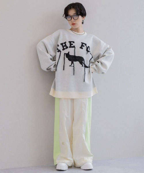 RAGEBLUE（レイジブルー）の「切り替えナイロンスウェットパンツ（スウェットパンツ・レディース・ホワイト系/レッド系・FREE）」の9枚目の写真