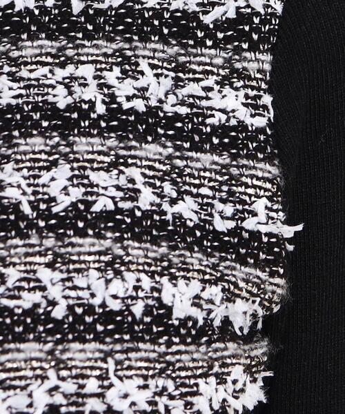 【セール】【洗える／ツィード風／素材ミックス感】一枚で決まる、華やぐニットプルオーバー（ニット/セーター）｜COUP DE CHANCE（クードシャンス）