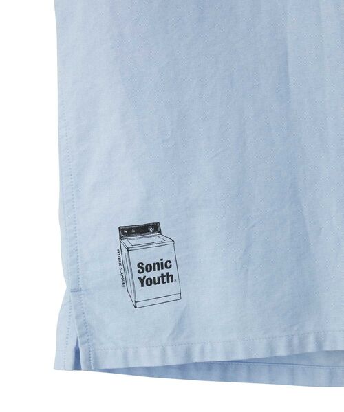 HYSTERIC GLAMOUR（ヒステリックグラマー）の「SONIC YOUTH/HUG ME I’M DIRTY プルオーバーボタンダウンシャツ（シャツ/ブラウス・メンズ・ホワイト/ブルー/ブラック・X-LARGE/LARGE/MEDIUM/SMALL）」の10枚目の写真