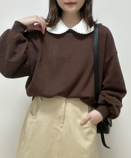 Cham.（チャム）の「Aラインフレアスカート（スカート・レディース・カーキ/オフホワイト/ブラウン・F）」の17枚目の写真