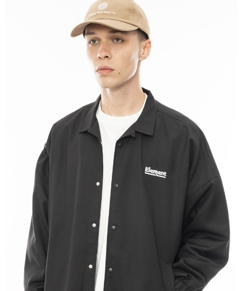 【MUCENT】SIGNATURE MAIN SYMBOL COACH JACKET★男女兼用★ TRADE MARK EMBROIDERY ZIP COACH JACKET - BLACK | FINESIXXX