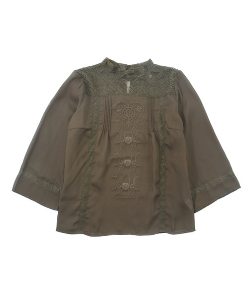 Chico（チコ）の「レース刺繍BL（シャツ/ブラウス・レディース・アイボリー/カーキ/ブラック・FREE）」の15枚目の写真