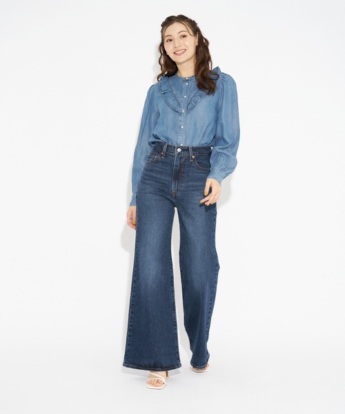 Levi's（リーバイス）の「Levi's/リーバイス RIBCAGE BELLS ミディアムインディゴ SONOMA TRAIN（デニムパンツ・レディース・インディゴブルー・26inch/23inch/27inch/28inch/25inch/24inch）」の15枚目の写真