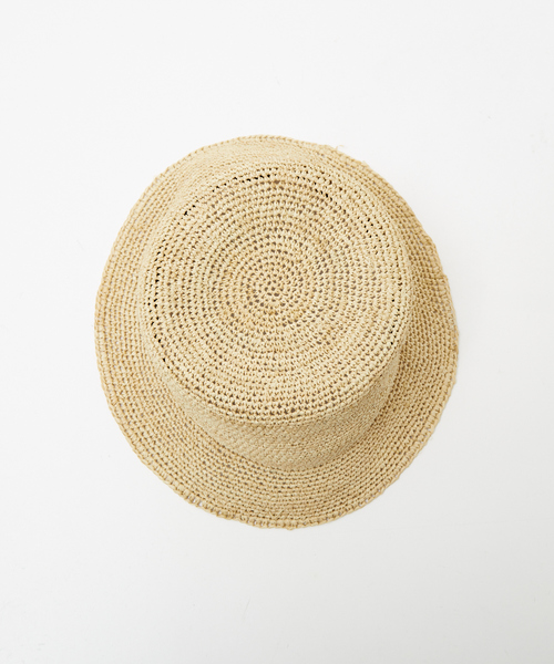 ABAHOUSE(アバハウス)の「【RUBEN/ルーベン】RAFFIA BUCKET /ラフィアバケット細編み(ハット・メンズ・ブラック/ベージュ・フリー)」の8枚目の写真