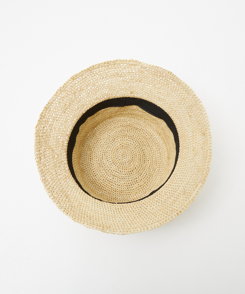 ABAHOUSE(アバハウス)の「【RUBEN/ルーベン】RAFFIA BUCKET /ラフィアバケット細編み(ハット・メンズ・ブラック/ベージュ・フリー)」の9枚目の写真