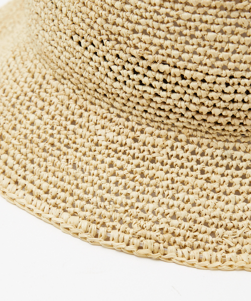 ABAHOUSE(アバハウス)の「【RUBEN/ルーベン】RAFFIA BUCKET /ラフィアバケット細編み(ハット・メンズ・ブラック/ベージュ・フリー)」の10枚目の写真