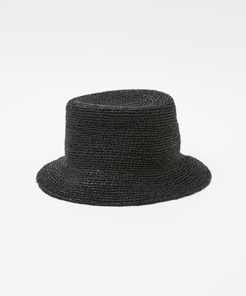 ABAHOUSE(アバハウス)の「【RUBEN/ルーベン】RAFFIA BUCKET /ラフィアバケット細編み(ハット・メンズ・ブラック/ベージュ・フリー)」の15枚目の写真