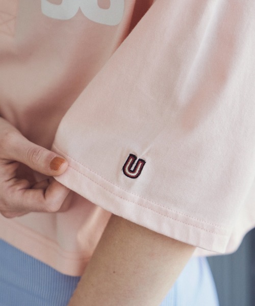 Unitage(ユニテージ)の「BIGロゴラガーTEE(Tシャツ/カットソー・レディース・ネイビー/ピンク・FREE)」の3枚目の写真