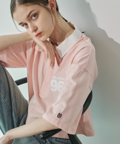Unitage(ユニテージ)の「BIGロゴラガーTEE(Tシャツ/カットソー・レディース・ネイビー/ピンク・FREE)」の18枚目の写真