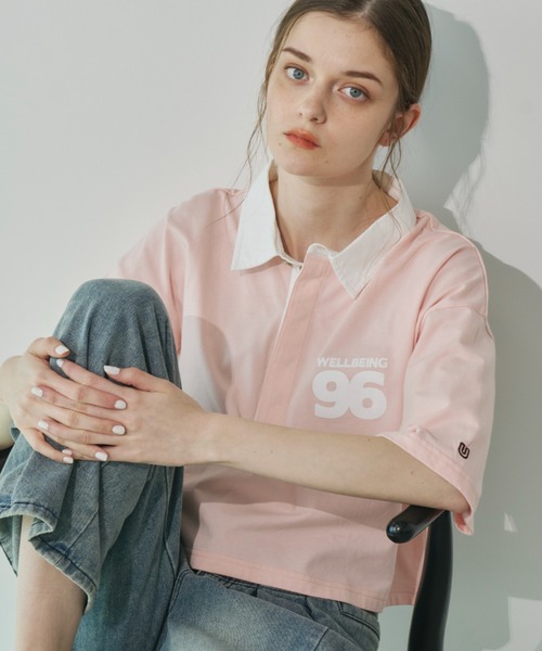 Unitage(ユニテージ)の「BIGロゴラガーTEE(Tシャツ/カットソー・レディース・ネイビー/ピンク・FREE)」の19枚目の写真