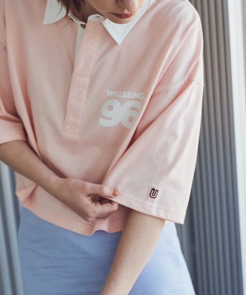 Unitage(ユニテージ)の「BIGロゴラガーTEE(Tシャツ/カットソー・レディース・ネイビー/ピンク・FREE)」の16枚目の写真