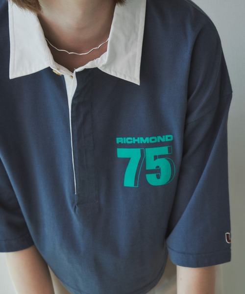 Unitage(ユニテージ)の「BIGロゴラガーTEE(Tシャツ/カットソー・レディース・ネイビー/ピンク・FREE)」の17枚目の写真