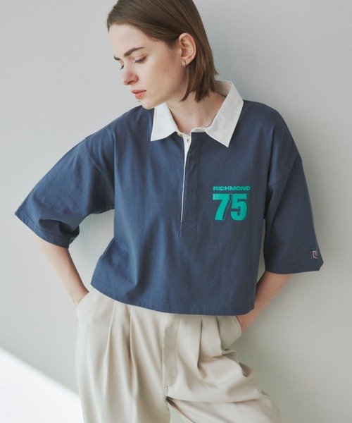 Unitage(ユニテージ)の「BIGロゴラガーTEE(Tシャツ/カットソー・レディース・ネイビー/ピンク・FREE)」の21枚目の写真